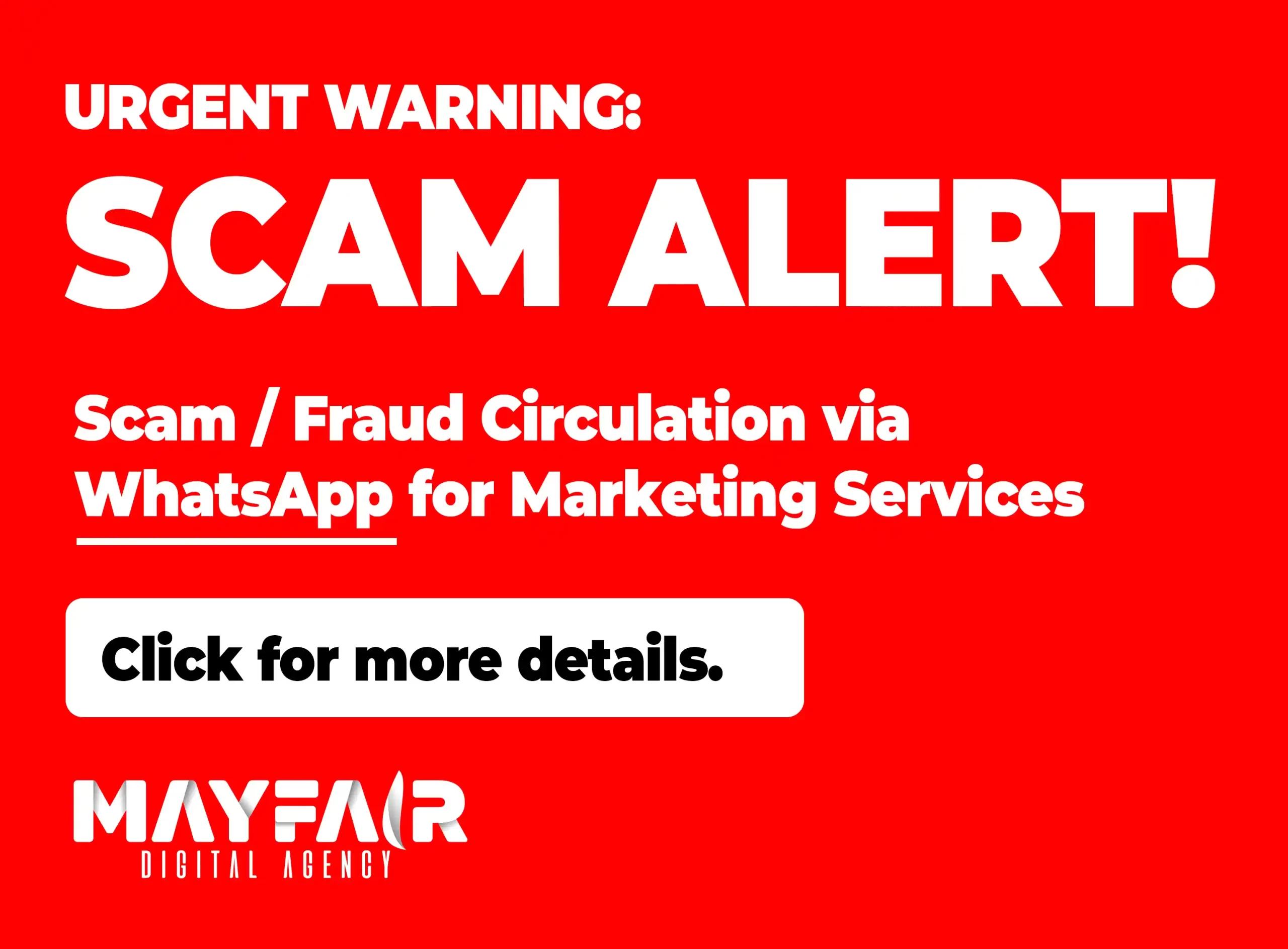 Public Service Announcement: Unauthorized Use of Mayfair Digital Agency's Name in Fraudulent Recruitment Schemes