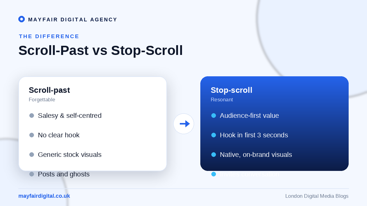 How to Create Engaging Social Media Content That Gets Results Scroll-past content versus stop-scroll content