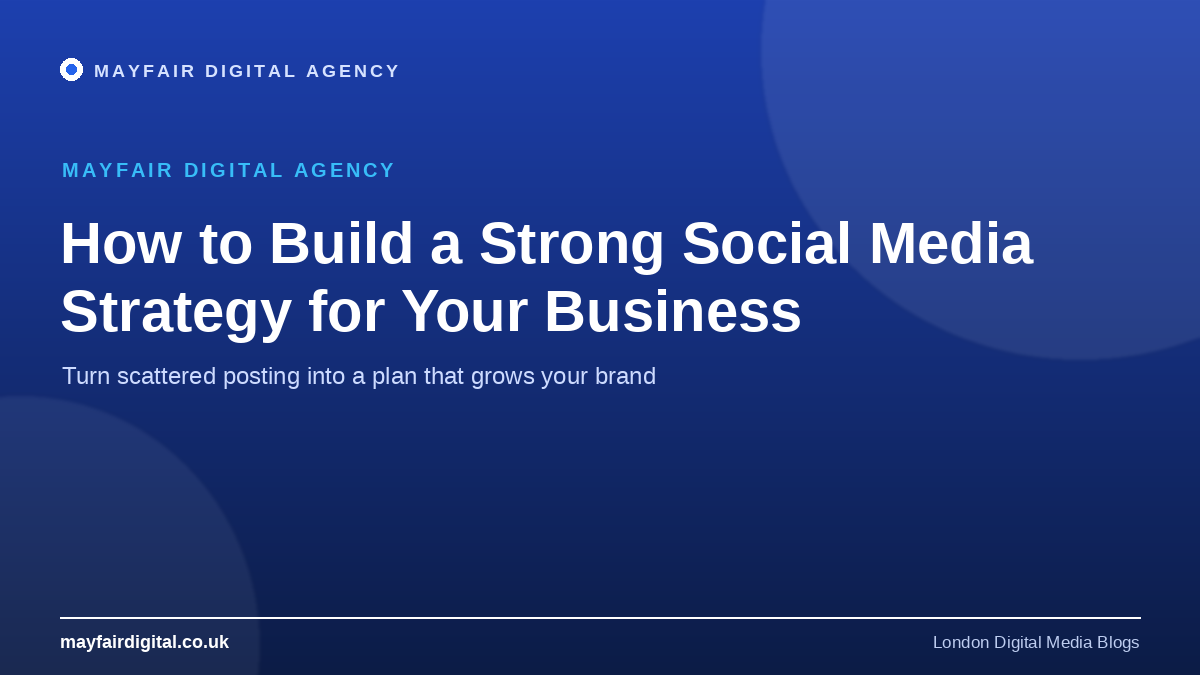 Social Media Management London social media agency strategy and content process by Mayfair