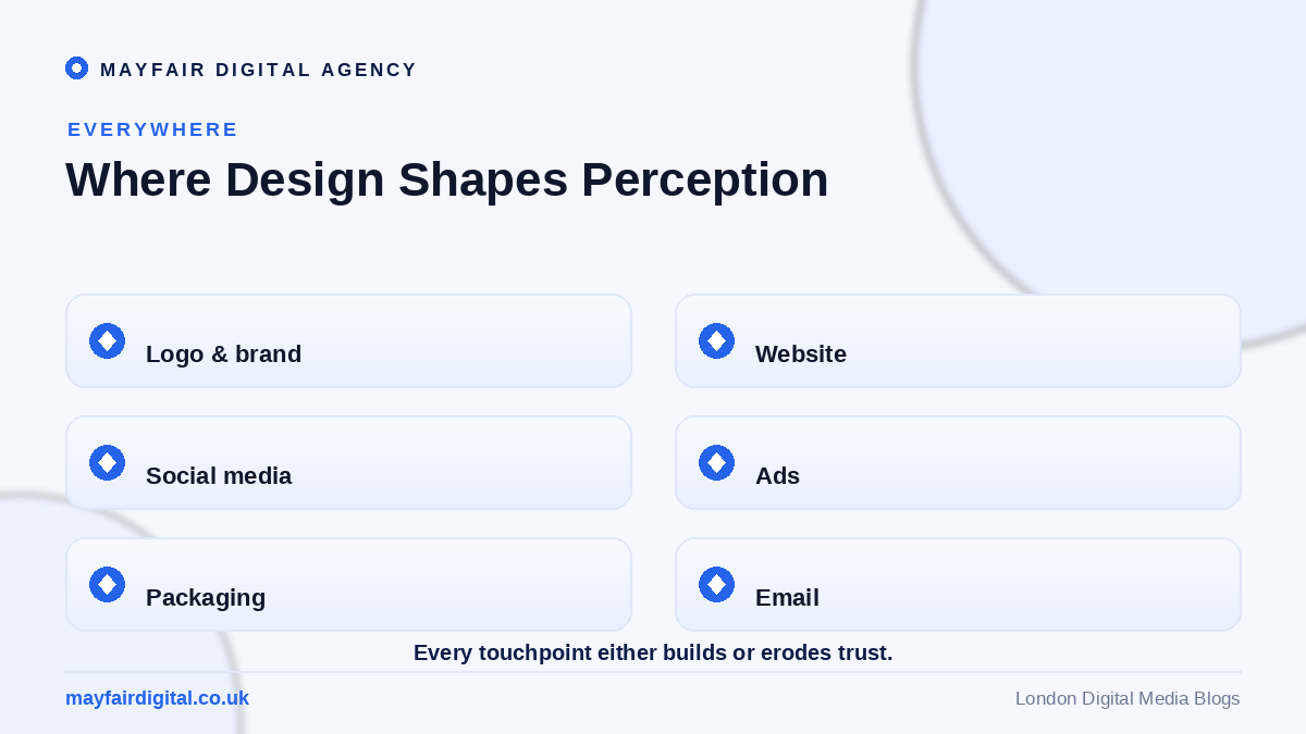 The Importance of Good Design in Your Marketing Strategy Design touchpoints: logo, website, social media, ads, packaging, email
