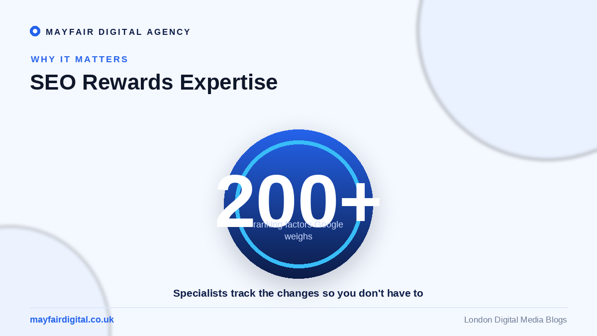 The Benefits of Outsourcing Your SEO to an Agency Google weighs more than 200 ranking factors